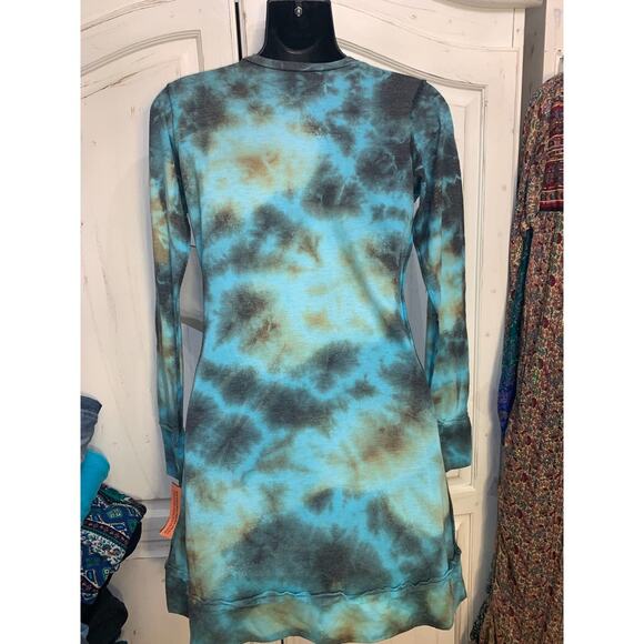 90’s Nwt Deadstock Tie Dye Studded Dress MALTESE CROSS GRUNGE - Picture 2 of 9